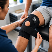 Knee Support for Men and Women, Adjustable Non-Slip Knee Brace with Side Stabilizers and Open Patella Gel Pad, Compression Knee Support for Running, Sports and Daily Activities