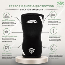 Knee Sleeves (1 Pair), 7mm Neoprene Compression Knee Braces with Heavy Duty Support for Cross Training, Weightlifting, Powerlifting, Squats and Basketball, for Men & Women
