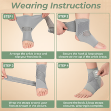 Ankle Support Brace for Men & Women, Adjustable Ankle Brace Wrap Strap with Compression Support for Sports, Exercise and Ankle Stability