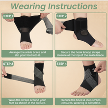 Ankle Support Brace for Men & Women, Adjustable Ankle Brace Wrap Strap with Compression Support for Sports, Exercise and Ankle Stability